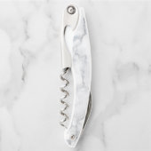 ホワイトマーブルカラテクスチャ ソムリエナイフ (正面)