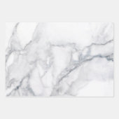ホワイトマーブルカラテクスチャ ラッピングペーパーシート (正面3)