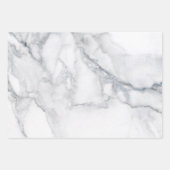 ホワイトマーブルカラテクスチャ ラッピングペーパーシート (正面)