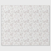 ホワイトマーブルカララバラ金ゴールドグリッターテクスチャ ラッピングペーパー (フラット)