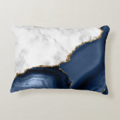 ホワイトマーブルギルド海軍ブルーアゲート アクセントクッション (裏面)