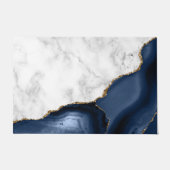 ホワイトマーブルギルド海軍ブルーアゲート ドアマット (正面)