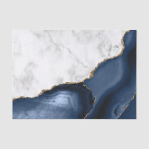 ホワイトマーブルギルド海軍ブルーアゲート 薄葉紙