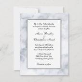 ホワイトマーブルクラス結婚式招待状 招待状 (正面)