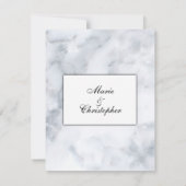 ホワイトマーブルクラス結婚式招待状 招待状 (裏面)