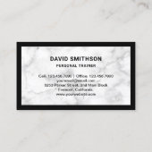 ホワイトマーブルケトルベルフィットネスパーソナルトレーナー 名刺 (裏面)