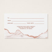 ホワイトマーブルゲートバラ金ゴールドビジネスギフトカード (裏面)