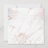 ホワイトマーブルコウノトリの赤ちゃんシャワー 招待状 (裏面)