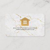 ホワイトマーブルゴールデンハウスデザイン清掃サービス 名刺 (裏面)