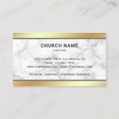 ホワイトマーブルゴールドフォイルイエスキリスト十字架 名刺 (裏面)