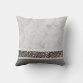 ホワイトマーブルシルバーグリッターストライプグラム#1 クッション (裏面)