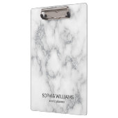 ホワイトマーブルシルバーグリッター クリップボード (左)