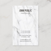 ホワイトマーブルシンプルテンプレートモダンプロフェッショナル 名刺 (裏面)
