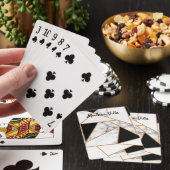 ホワイトマーブルジオメトリ(金ゴールド) トランプ (インサイチュ)