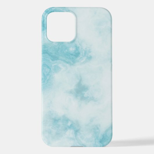 ホワイトマーブルストーングリーンiPhone 12 iPhoneケース (裏面)