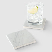 ホワイトマーブルストーンコースター ストーンコースター (横)