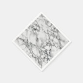 ホワイトマーブルストーンナプキンスモダンデザイン スタンダードカクテルナプキン (角)