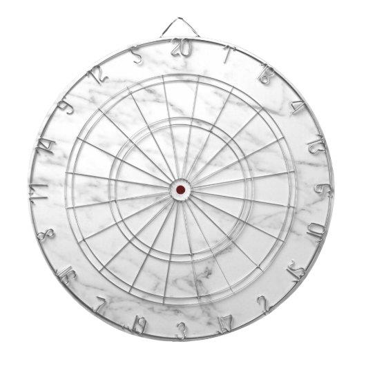 ホワイトマーブルストーンプリントカスタムダーツボード ダーツボード (正面)
