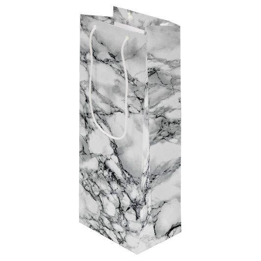 ホワイトマーブルストーン抱き枕 ワインギフトバッグ (正面アングル)