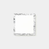 ホワイトマーブルストーン枠付箋 ポストイット (正面)