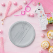 ホワイトマーブルストーン紙プレート ペーパープレート (パーティー)