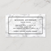 ホワイトマーブルスポーツプロフェッショナルテニスコーチ 名刺 (裏面)