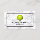 ホワイトマーブルスポーツプロフェッショナルテニスコーチ 名刺 (正面)