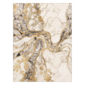 ホワイトマーブルツリーオブライフ抽象芸術 テーブルクロス (正面)
