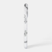 ホワイトマーブルデザイン- iPhone 16ケース (右側面)