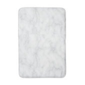 ホワイトマーブルバスマット – シックで贅沢 バスマット (正面縦)