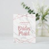 ホワイトマーブルバラ金ゴールドは私の花嫁になる 招待状 (スタンド正面)