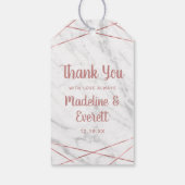 ホワイトマーブルバラ金ゴールドライン結婚ジオズサンキュー ギフトタグ (裏面)
