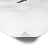 ホワイトマーブルパーソナライズされたモノグラムと名前 ポスター (コーナー)