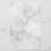 ホワイトマーブルパーソナライズされたモノグラムと名前 便箋 (裏面)