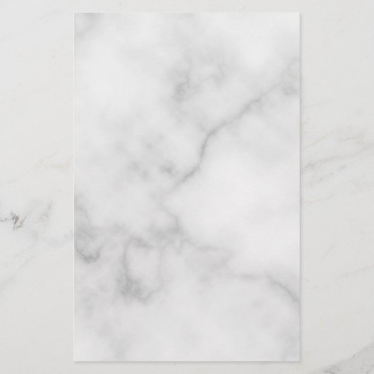 ホワイトマーブルパーソナライズされたモノグラムと名前 便箋 (裏面)