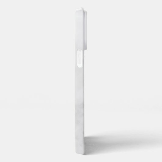 ホワイトマーブルパーソナライズされたモノグラムと名前 iPhoneケース (右側面)