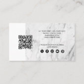 ホワイトマーブルビジネスは友人の紹介カードを参照 名刺 (裏面)