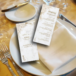 ホワイトマーブルフローラレースイスラム結婚教徒 メニュー