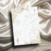 ホワイトマーブルフローラレースイスラム結婚教徒 招待状