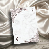 ホワイトマーブルフローラレースイスラム結婚教徒 招待状