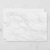 ホワイトマーブルフローラ結婚オーナメント サンキューカード (裏面)