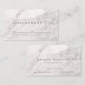 ホワイトマーブルプロフェッショナルアポイントメントカード 名刺 (正面/裏面)