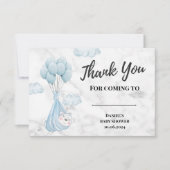 ホワイトマーブルベビーポーラベア サンキューカード (正面)