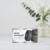 ホワイトマーブルホイールアライメントカータイヤショップ 名刺 (スタンド正面)