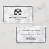 ホワイトマーブルホームアイコ実在ンエステートエージェント 名刺 (正面/裏面)