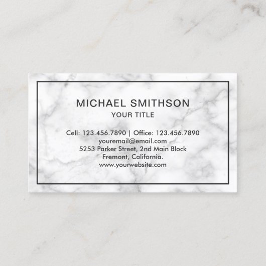 ホワイトマーブルホームアイコ実在ンエステートエージェント 名刺 (裏面)