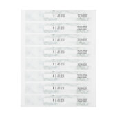 ホワイトマーブルミニマル結婚リストのロゴ ラップアラウンドラベル (シート)