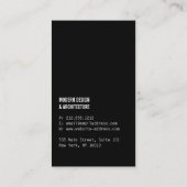 ホワイトマーブルモダンとプロフェッショナル 名刺 (裏面)