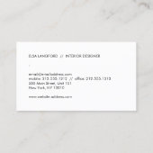 ホワイトマーブルモダンラグジュアリーデザイナー名刺 名刺 (裏面)