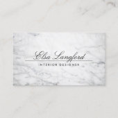 ホワイトマーブルモダンラグジュアリーデザイナー名刺 名刺 (正面)